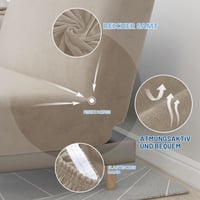 Husă de canapea extensibilă din catifea XINEAGE, elastică, din spandex, husă de protecție pentru canapea, cu bază elastică antiderapantă, lavabilă la mașină, kaki 3