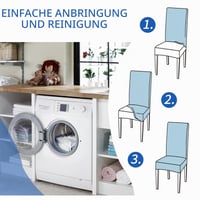 XINEAGE navlake za stolice, set od 2 komada, rastezljive navlake za blagovaonske stolice, univerzalne perive navlake koje se skidaju, boja kave - za hotel, bankete, dom 7