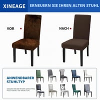 XINEAGE navlake za stolice, set od 2 komada, rastezljive navlake za blagovaonske stolice, univerzalne perive navlake koje se skidaju, boja kave - za hotel, bankete, dom 5