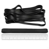 Set 20 benzi elastice Xingrun, Negru, 30x1,5 cm, Benzi elastice groase și foarte rezistente pentru birou, acasă, școală și pentru saci de gunoi 1