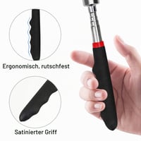 Xingrun Teleszkópos Inspekciós Tükör Autóhoz Behúzható Nyéllel Rozsdamentes Acél Visszaverő Tükör Geocaching Szerszám Fekete 2