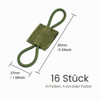 XINGSUI 16 ks elastických popruhov, taktické upevňovacie prvky pre systém MOLLE, príslušenstvo k batohu, veste, fľaši alebo palici, v 4 farbách 2