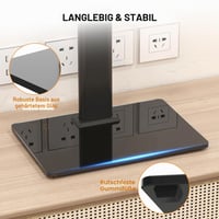 Stojan na TV a monitor XINLEI pre obrazovky s uhlopriečkou 17-43 palcov, otočný stolový držiak, nastaviteľná výška 665-977 mm, nosnosť 45 kg, max. VESA 200x200, bez nutnosti vŕtania 9