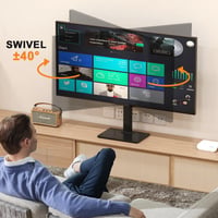 Stojan na TV a monitor XINLEI pre obrazovky s uhlopriečkou 17-43 palcov, otočný stolový držiak, nastaviteľná výška 665-977 mm, nosnosť 45 kg, max. VESA 200x200, bez nutnosti vŕtania 6