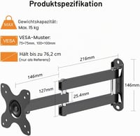 XINLEI MA1330 TV fali konzol 13-32", max VESA 100x100 mm 2