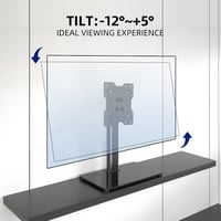 XINLEI TS103 univerzális TV asztali állvány, 17-43", max. 40 kg, edzett üveg talp 6