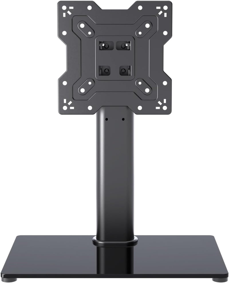 XINLEI TS103 univerzális TV asztali állvány, 17-43", max. 40 kg, edzett üveg talp