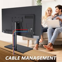 XINLEI TS103 univerzális TV asztali állvány, 17-43", max. 40 kg, edzett üveg talp 5