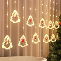 Xinlie 3m Karácsonyi LED Függöny Fényfüzér - 8 Világítási Mód, 5 Mintával, USB - Ablak, Erkély, Kert Dekoráció 2