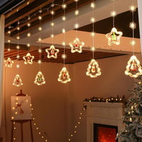 Xinlie 3m Karácsonyi LED Függöny Fényfüzér - 8 Világítási Mód, 5 Mintával, USB - Ablak, Erkély, Kert Dekoráció 5