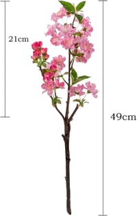 Xinlon 3 db Művirág Barackvirág Ág 49 cm - Rózsaszín Selyemvirág Dekoráció Esküvőre, Lakásba, Irodába, Konyhába 2