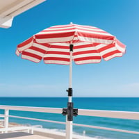 XINSUO Držiak na slnečník na balkón, nastaviteľná svorka na balkón a terasu, rozsah upínania 20-63 mm, priemer slnečníka 23-38 mm 6