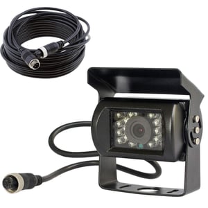 Cameră video pentru marșarier xinyida 12V-24V, 18 LED-uri IR, vedere nocturnă, impermeabilă, cameră spate cu cablu 4Pin de 15m, pentru autocamion, autobuz, remorcă