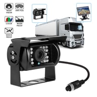 Cameră video pentru marșarier xinyida 12V-24V, 18 LED-uri IR, vedere nocturnă, impermeabilă, cameră spate cu cablu 4Pin de 15m, pentru autocamion, autobuz, remorcă 9