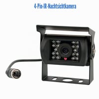 Cameră video pentru marșarier xinyida 12V-24V, 18 LED-uri IR, vedere nocturnă, impermeabilă, cameră spate cu cablu 4Pin de 15m, pentru autocamion, autobuz, remorcă 5