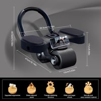 Rotiță pentru abdomen XINYUDAILY cu revenire automată și roți duble - negru 6
