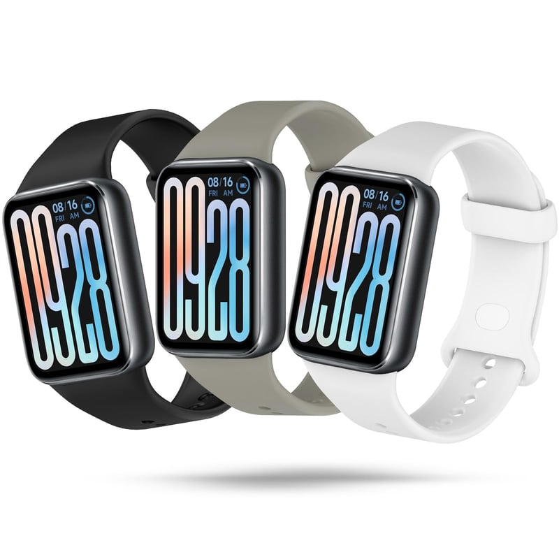 Xisair 3 ks silikónový remienok pre Xiaomi Smart Band 10 Pro / 9 Pro / 8 Pro, priedušný, mäkký a pohodlný náhradný športový náramok, Miband 8 Pro / 9 Pro / 10 Pro
