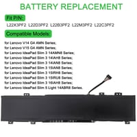 Náhradná batéria do notebooku XITAIAN L22X3PF2 pre Lenovo V14 V15 G4 AMN IdeaPad Slim 3 14AMN8 15IRH8 16IAH8 sériu 11.31V 46Wh 4068mAh L22B3PF2 L22M3PF2 L22C3PF2 3
