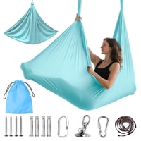 XJJAUGKLY Hojdacia sieť na vzdušnú jogu 280x150 cm pre dospelých, nosnosť 200 kg, súprava na jogu do interiéru aj exteriéru s kompletným montážnym príslušenstvom 1