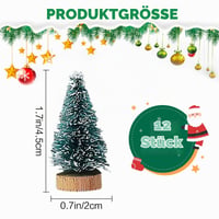 Set 12 mini brazi artificiali XJWZGM, brazi de Crăciun artificiali din sisal cu aspect nins, mini brazi verzi tip perie de sticle pentru decor de masă, decorațiuni DIY de Crăciun 2