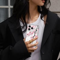 Xkladz Priehľadný silikónový kryt na iPhone 17 Pro, tenký nárazuvzdorný zadný kryt z TPU s motívom kvetov sakury pre dievčatá a chlapcov 6