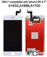 Xlhama výmena LCD displeja pre iPhone 6S, biely dotykový panel, Retina displej s rámom, súpravou náradia a lepidlom, kompatibilný predný panel 2