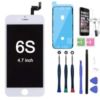 Xlhama výmena LCD displeja pre iPhone 6S, biely dotykový panel, Retina displej s rámom, súpravou náradia a lepidlom, kompatibilný predný panel 1