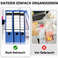 XLLGYL1 Set de 200 etichete autoadezive pentru cotor de biblioraft, 2 dimensiuni (36x190 mm și 54x190 mm), etichete albe pentru dosare A4, înguste și late 4
