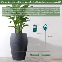 XLUX Talajnedvesség Mérő Hosszú Szondával Kertészeti Növénygondozáshoz 2 db 2