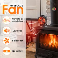 Xmasneed 6 lapátos kályha ventilátor hőmeghajtású, elektromosság nélkül, csendes működés 5