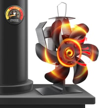 Xmasneed 6 lapátos kályha ventilátor hőmeghajtású, elektromosság nélkül, csendes működés 1