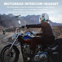 Xmenha Bluetooth Motoros Sisak Headset Mikrofonnal - 2 Személyes Intercom Kommunikációs Rendszer, Kihangosító Készlet, Vezeték Nélküli Sisak - Intercom*2 2