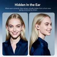 Căști Bluetooth Xmenha Invisible Sleep, mini, fără fir, pentru dormit, cu anulare a zgomotului alb, pentru copii, albe 3
