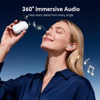 Căști Bluetooth Xmenha Invisible Sleep, mini, fără fir, pentru dormit, cu anulare a zgomotului alb, pentru copii, albe 4