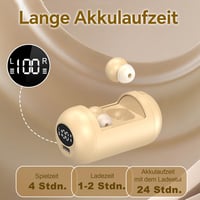 Xmenha Mini vezeték nélküli Bluetooth alvós fülhallgató lila, láthatatlan in-ear, oldalra fekvéshez is, töltőtartóval 7
