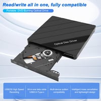 XMSJSIY Külső CD/DVD Meghajtó USB 3.0 Type-C Hordozható Írható Olvasó 8 az 1-ben 4