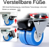 XMTECH Állítható Mosógép Alap 45-75cm, Görgős Hordozható Talp Mosógéphez Hűtőhöz Szárítógéphez 5