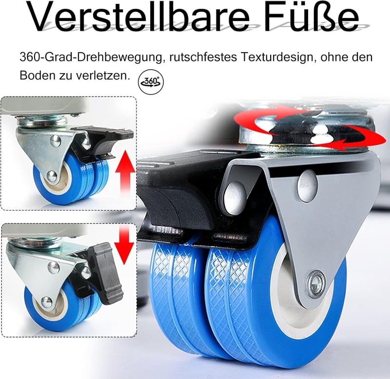 XMTECH Állítható Mosógép Alap 45-75cm, Görgős Hordozható Talp Mosógéphez Hűtőhöz Szárítógéphez