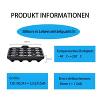 Formă pentru gheață Xniseng cu 16 compartimente în formă de diamant - Tavă din silicon pentru cuburi de gheață 5