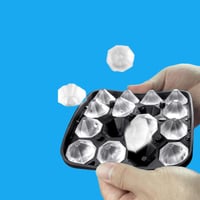 Formă pentru gheață Xniseng cu 16 compartimente în formă de diamant - Tavă din silicon pentru cuburi de gheață 7