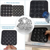 Formă pentru gheață Xniseng cu 16 compartimente în formă de diamant - Tavă din silicon pentru cuburi de gheață 9