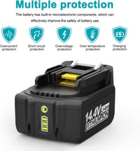 XNJTG 14,4V 5Ah BL1415 Makita akkumulátor csere BL1430 BL1440 6
