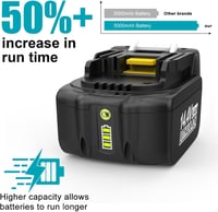 XNJTG 14,4V 5Ah BL1415 Makita akkumulátor csere BL1430 BL1440 2