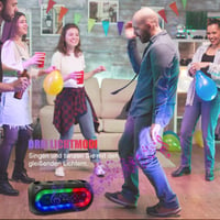Xnordcaper Hordozható Karaoke Rendszer 2 Vezeték Nélküli Mikrofonnal - Bluetooth Hangszóró LED Fényekkel, FM Rádió, USB, TF Kártya, AUX Csat 5