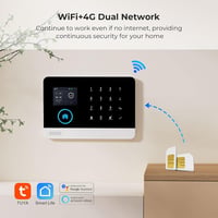 XNY 4G Vezeték Nélküli Riasztórendszer 2MP Kültéri Kamerával, Okostelefon Applikációval, 18 Részes Szett Mozgásérzékelővel 5