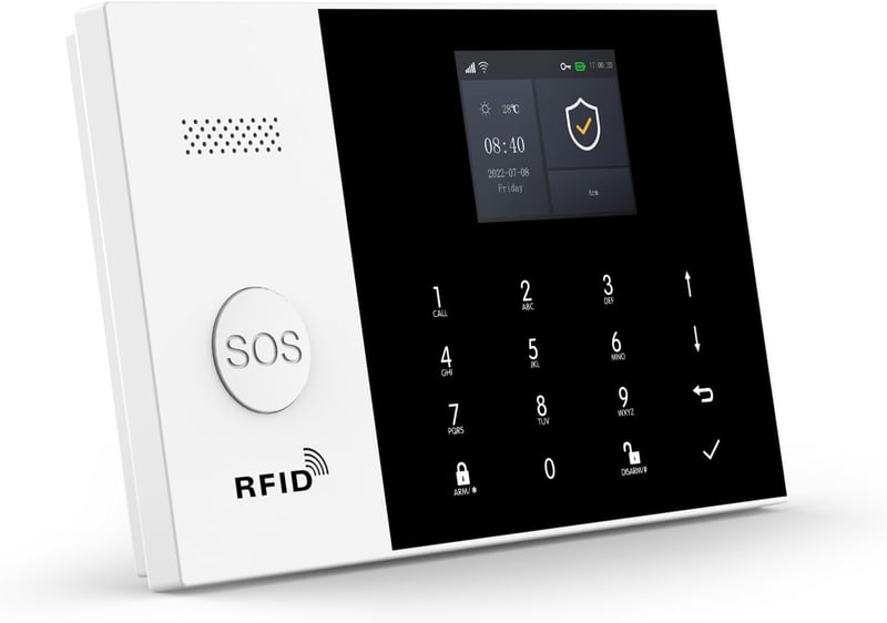 XNY Vezeték Nélküli Riasztórendszer Otthonra WiFi Applikációval, 24 Részes Szett Ajtó Ablak Érzékelőkkel, Mozgásérzékelőkkel, Távirányítókka