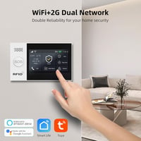 XNY Vezeték Nélküli Riasztórendszer Érintőképernyővel, GSM WLAN Otthoni Biztonság, 24 Részes Készlet Ajtó Ablak Érzékelőkkel 6