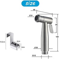 xocome Kézi Bidet Zuhanyzó Rozsdamentes Acél Toalett Spray Horog Nélkül 2
