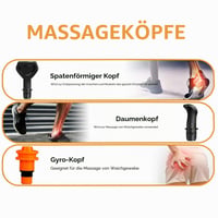 Set de 9 capete de schimb pentru pistol de masaj Xocome, accesoriu pentru fascia, masaj prin percuție a țesuturilor profunde, relaxare musculară 5