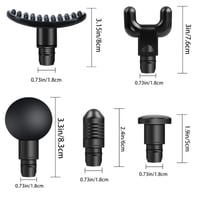 Set de 9 capete de schimb pentru pistol de masaj Xocome, accesoriu pentru fascia, masaj prin percuție a țesuturilor profunde, relaxare musculară 7